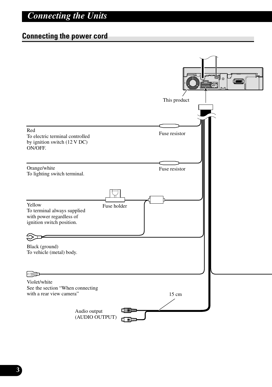 Connecting the units, Connecting the power cord | Pioneer AVX-7600 User Manual | Page 4 / 74