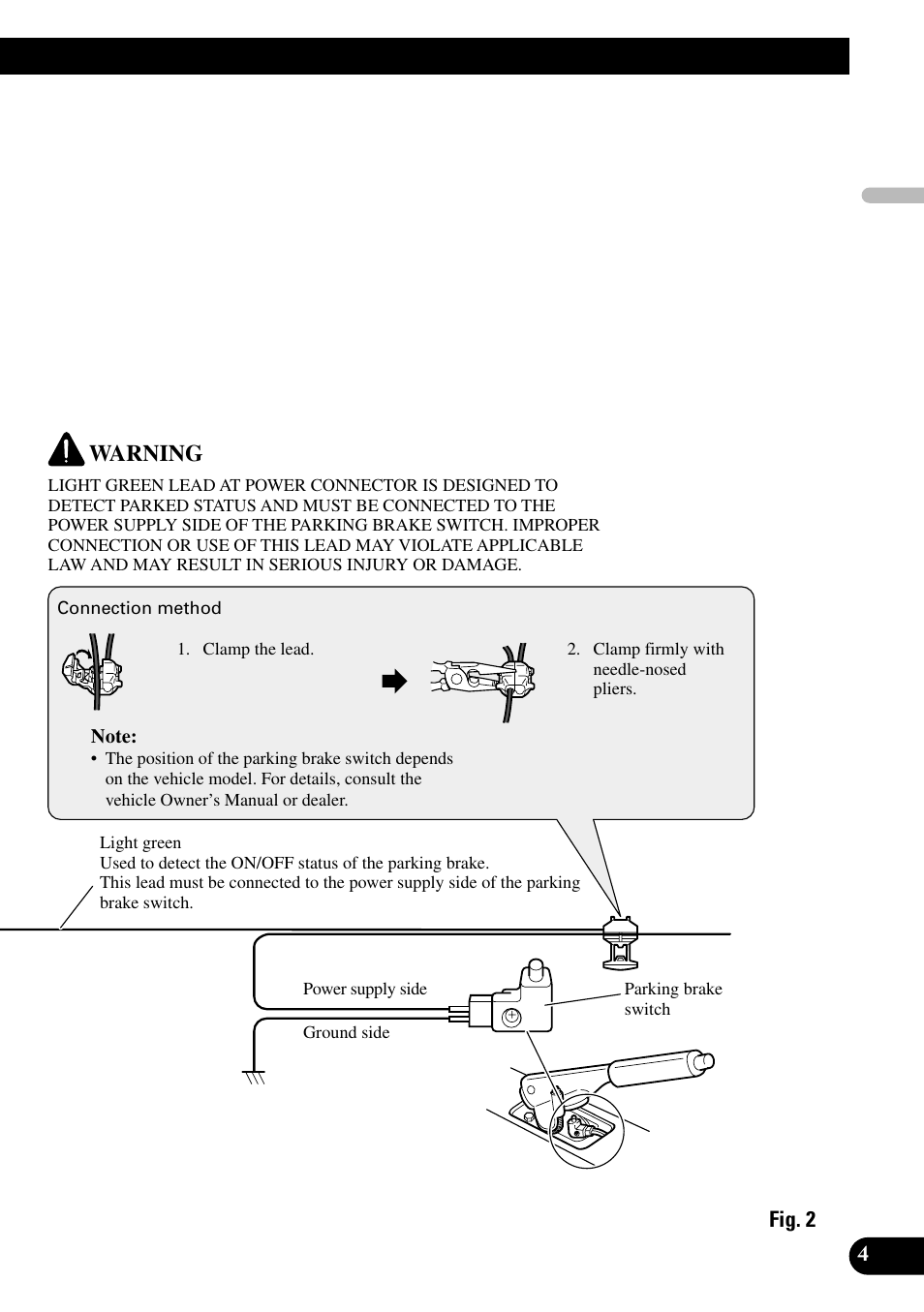 Warning | Pioneer AVX-7600 User Manual | Page 5 / 74