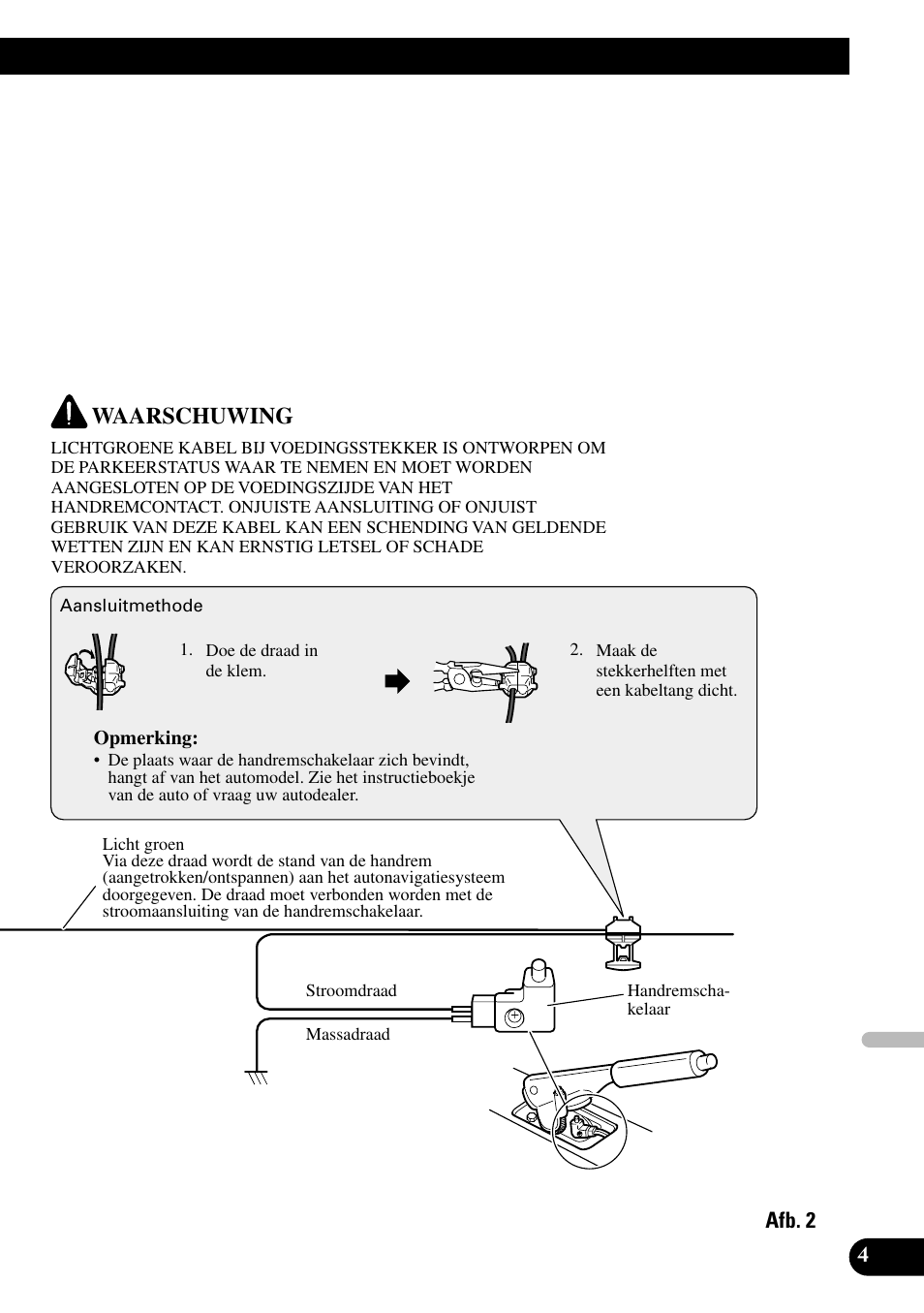 Waarschuwing | Pioneer AVX-7600 User Manual | Page 65 / 74