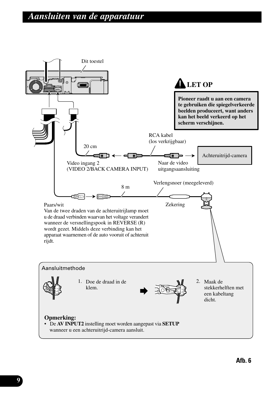 Aansluiten van de apparatuur, Let op | Pioneer AVX-7600 User Manual | Page 70 / 74