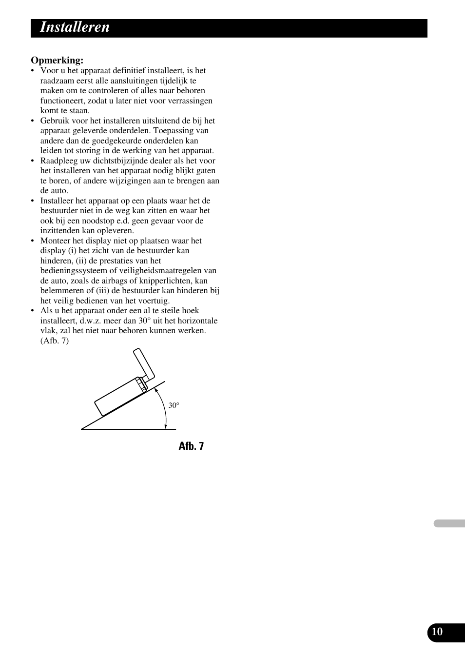 Installeren | Pioneer AVX-7600 User Manual | Page 71 / 74