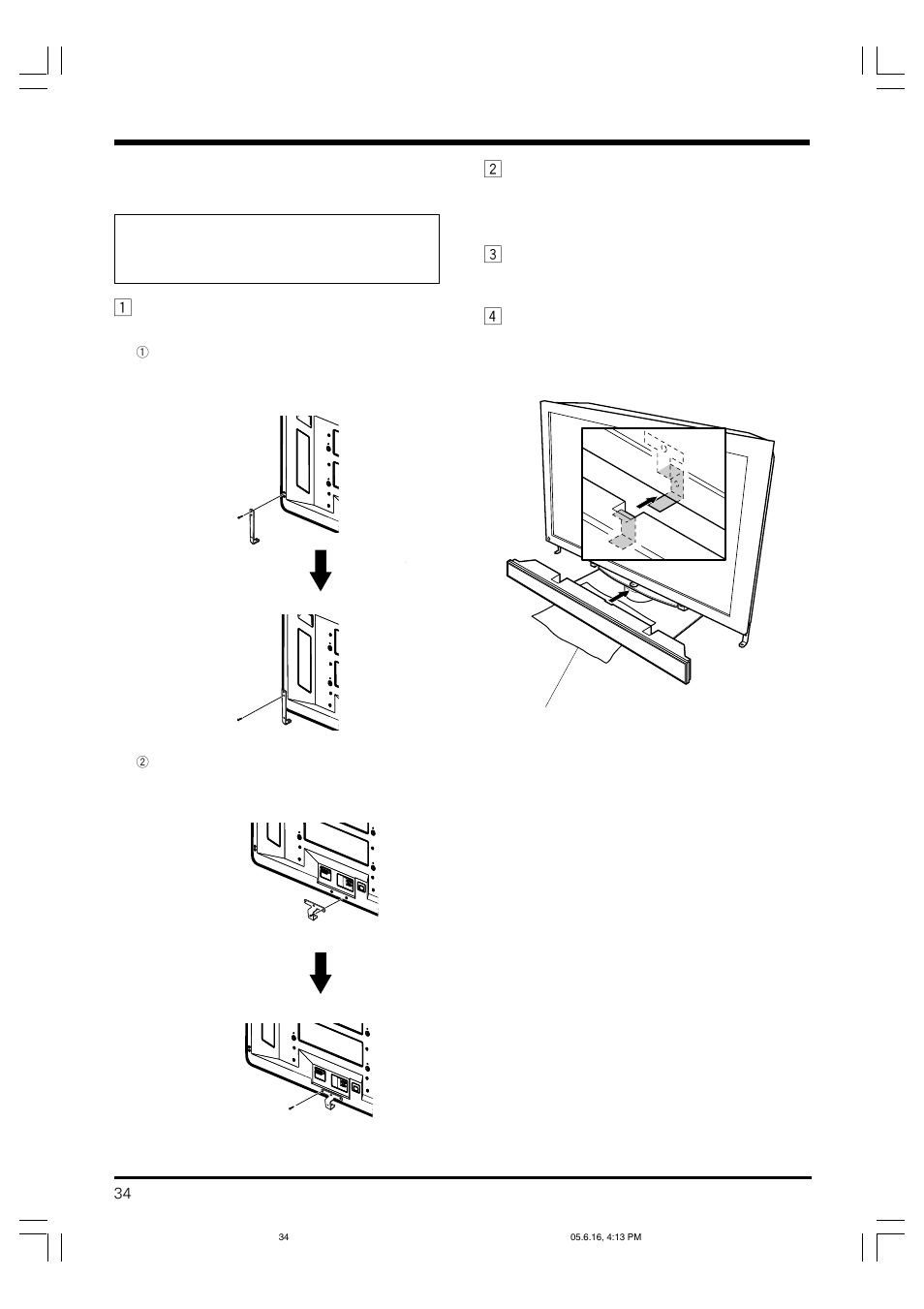 安裝於等離子顯示器上 | Pioneer PDP-S39 User Manual | Page 34 / 38