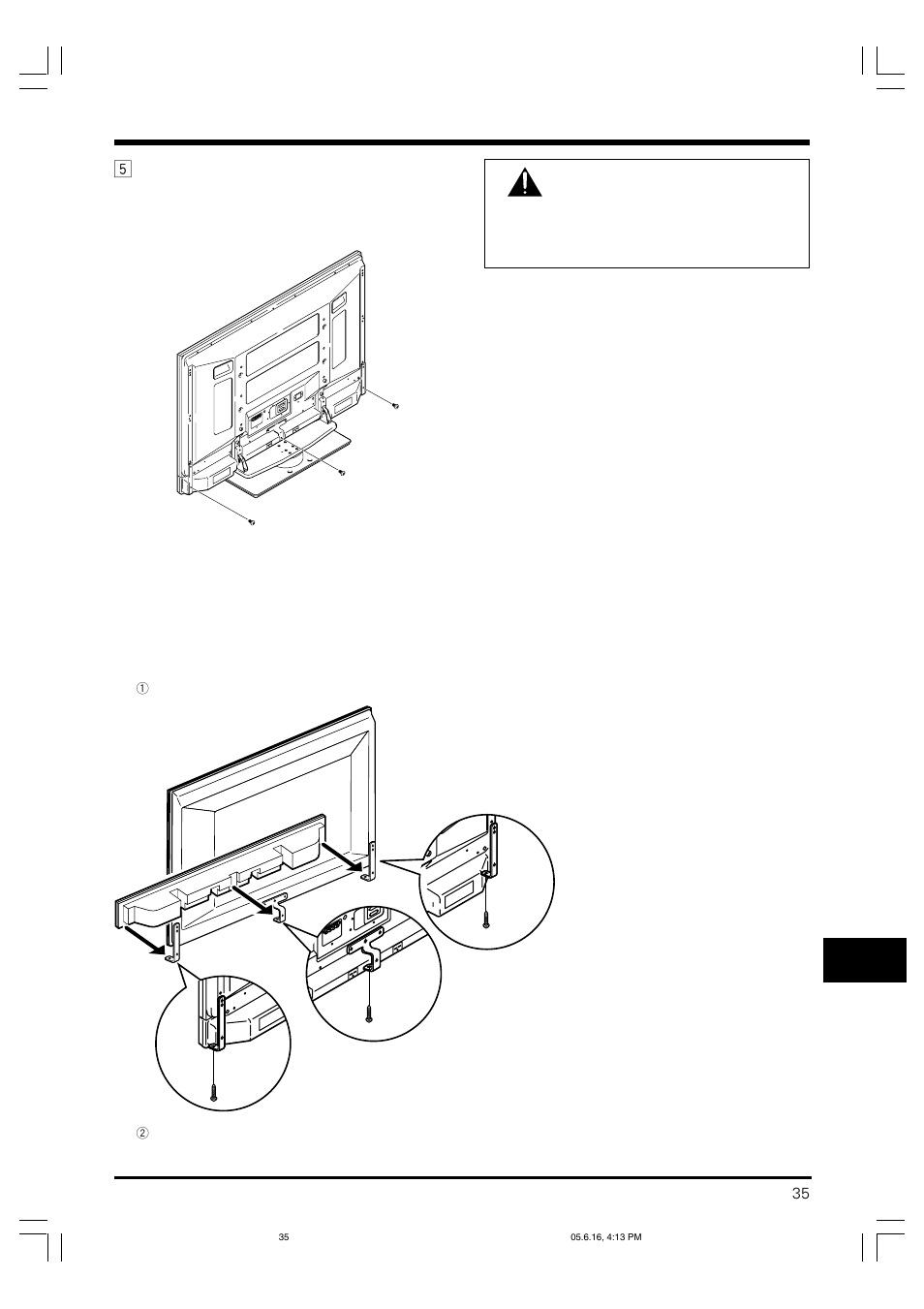 將揚聲器固定於安裝配件 | Pioneer PDP-S39 User Manual | Page 35 / 38