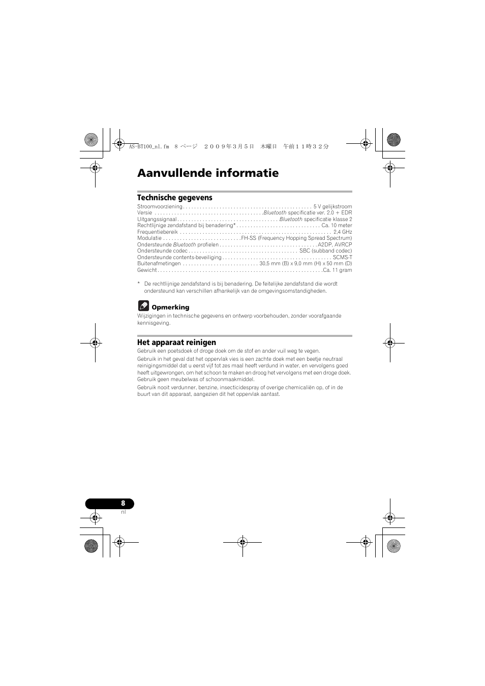 Aanvullende informatie | Pioneer AS-BT100 User Manual | Page 40 / 60