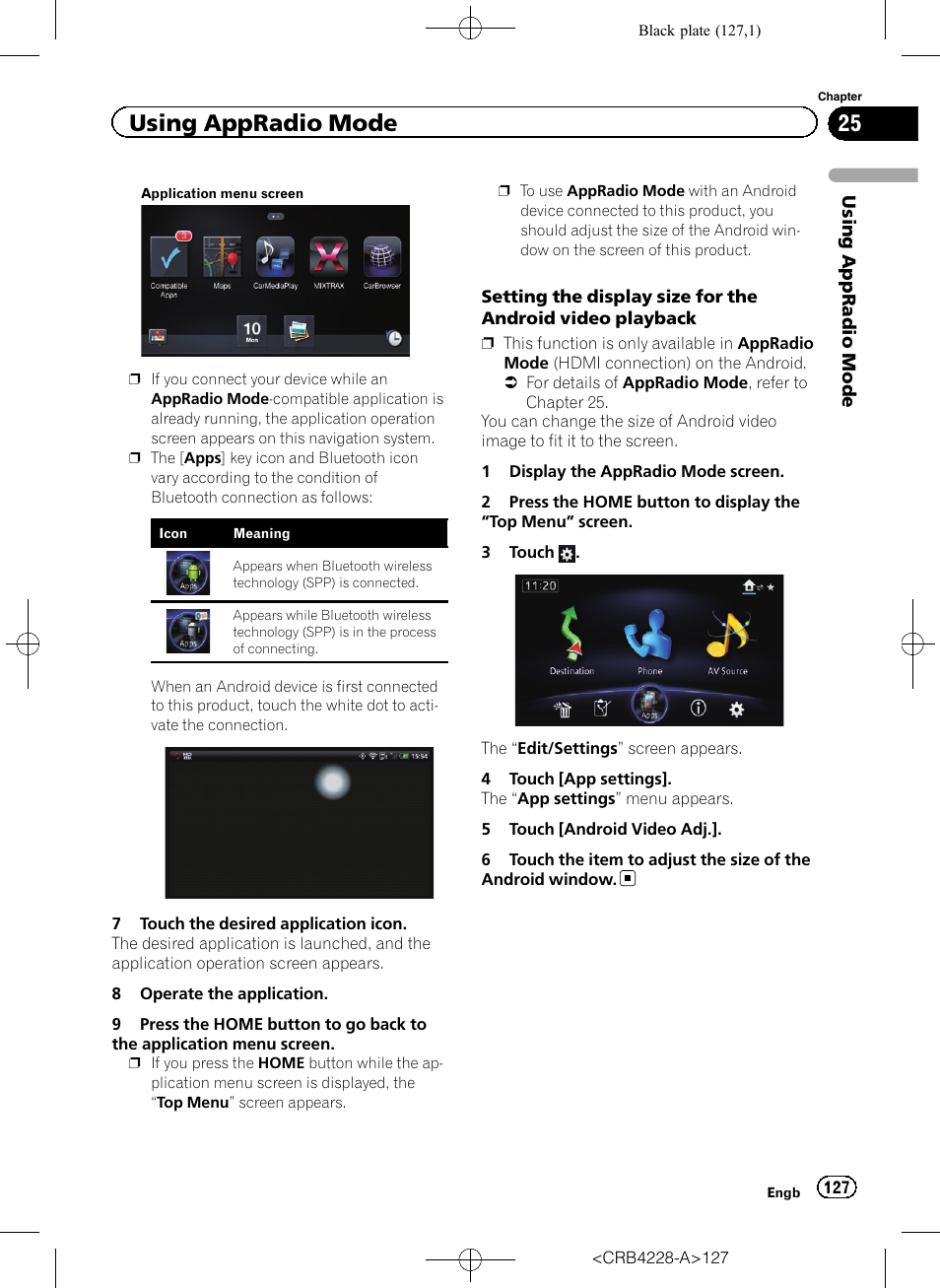 Using appradio mode | Pioneer AVIC-F850BT User Manual | Page 127 / 208