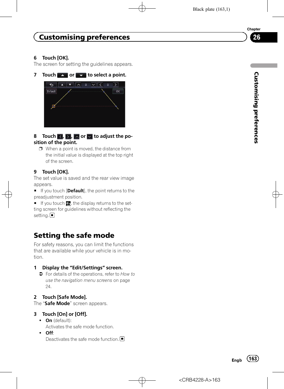 Setting the safe mode, Customising preferences | Pioneer AVIC-F850BT User Manual | Page 163 / 208