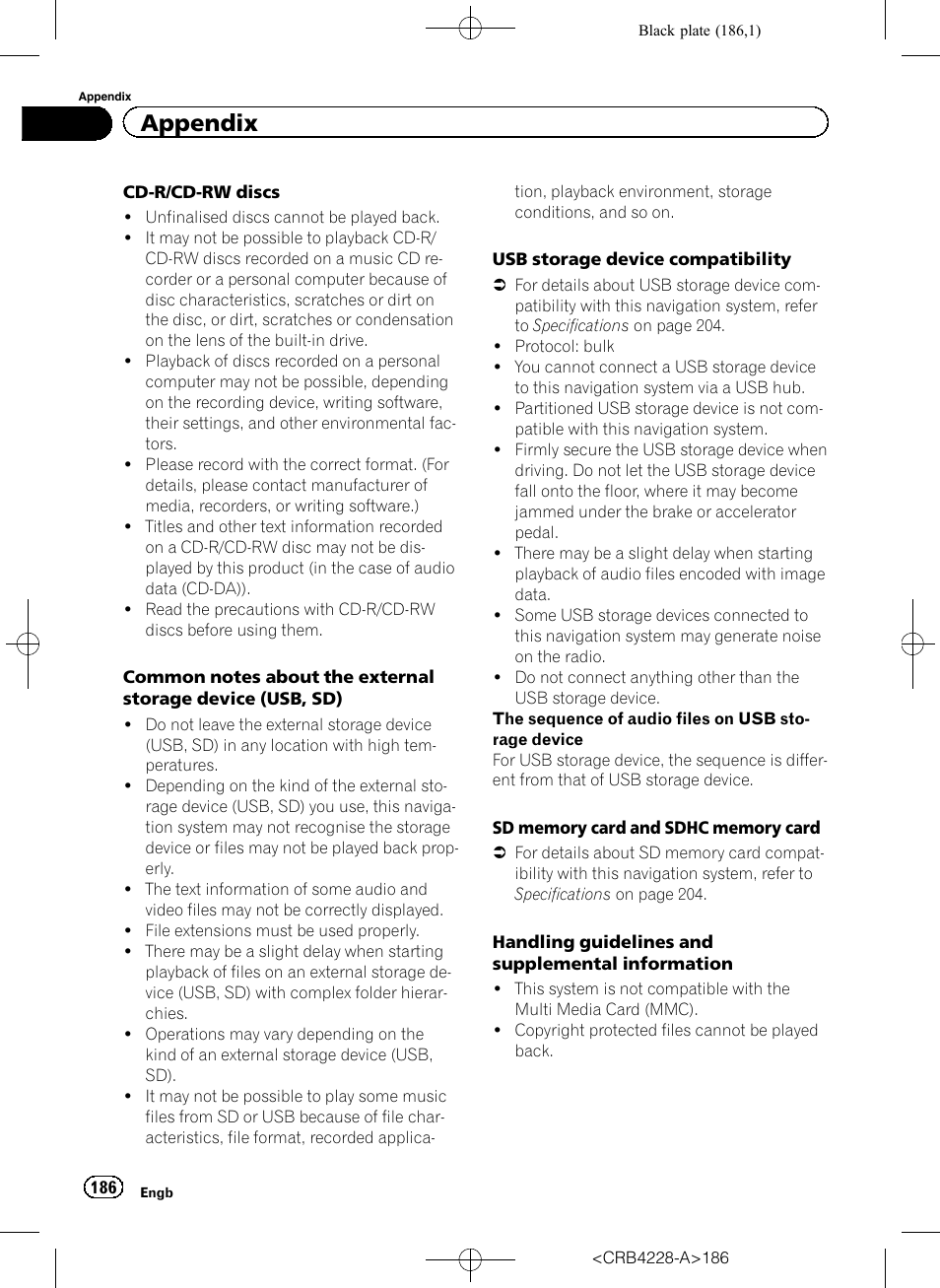 Appendix | Pioneer AVIC-F850BT User Manual | Page 186 / 208