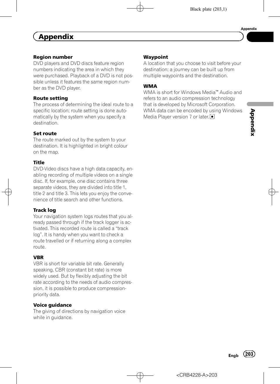 Appendix | Pioneer AVIC-F850BT User Manual | Page 203 / 208