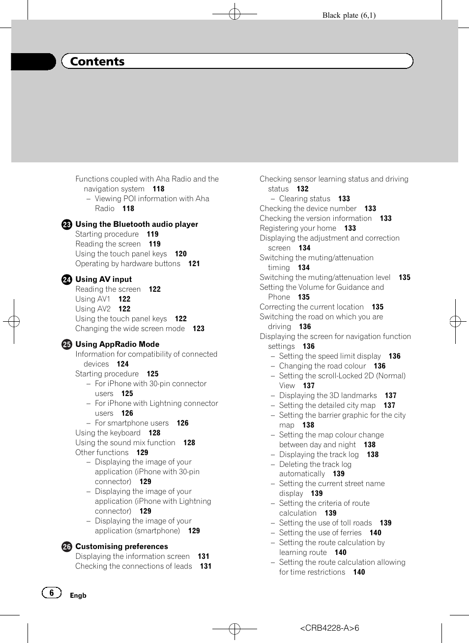 Pioneer AVIC-F850BT User Manual | Page 6 / 208