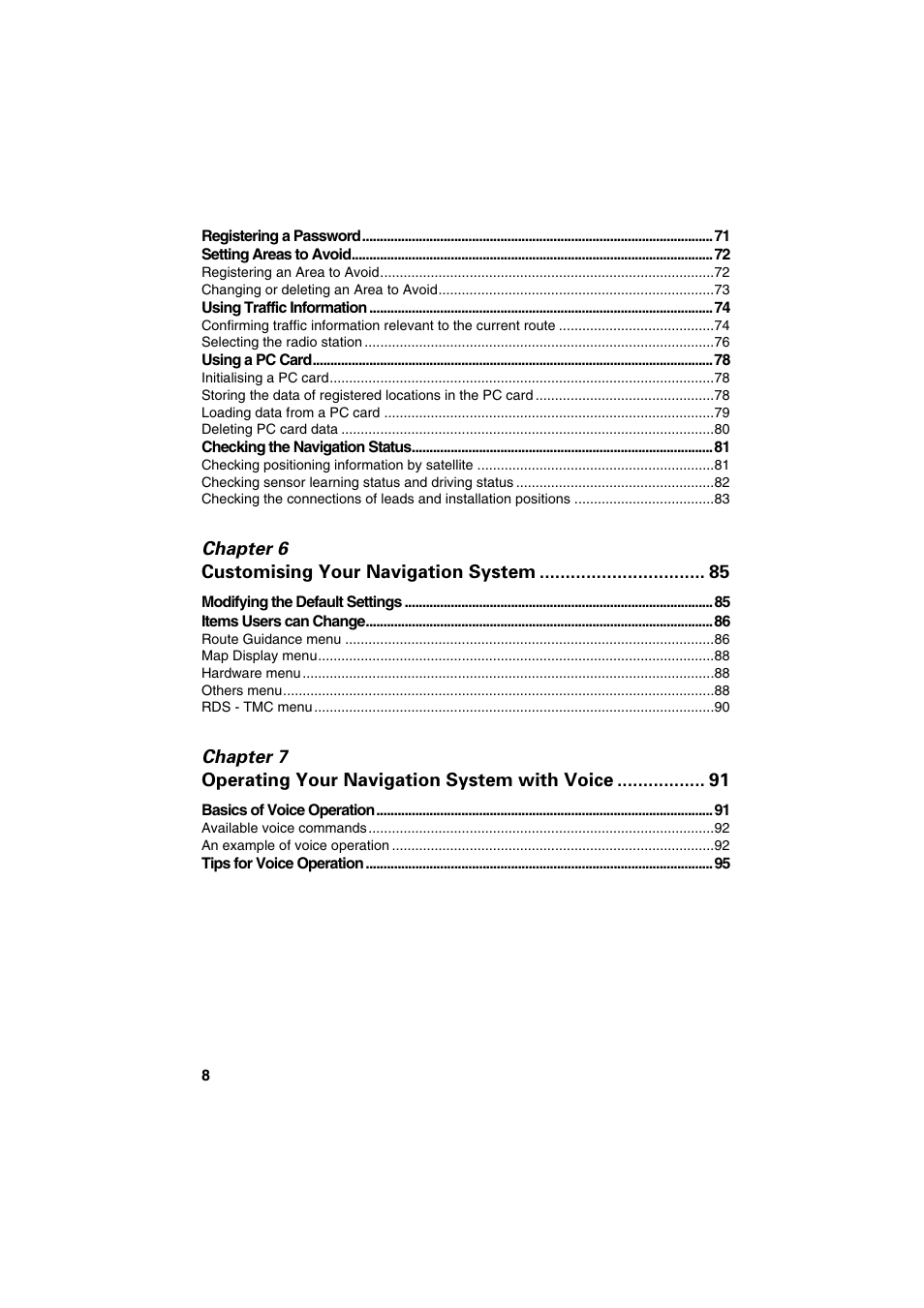 Pioneer AVIC-70D User Manual | Page 10 / 124