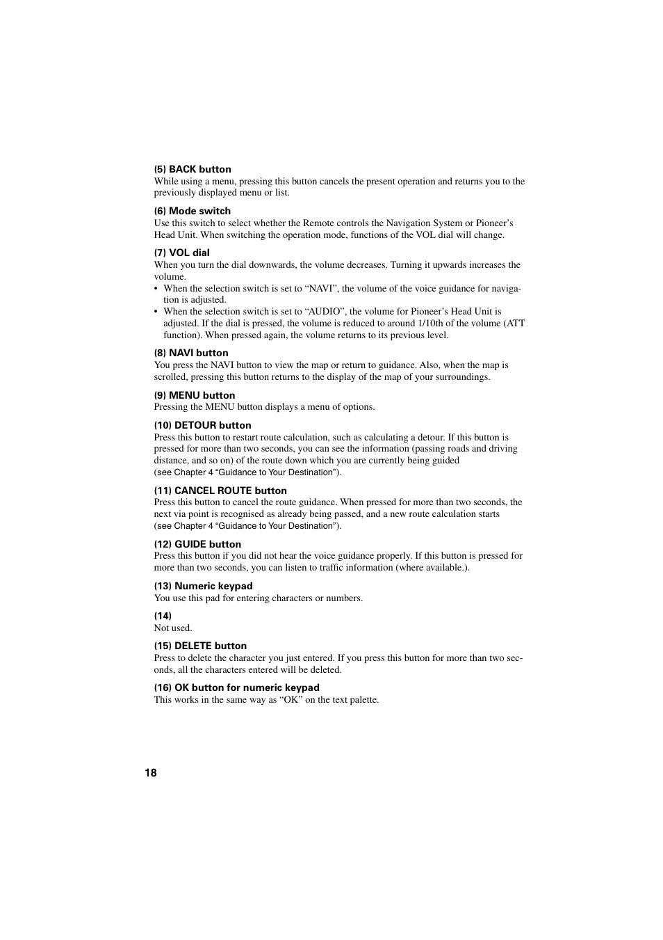 Pioneer AVIC-70D User Manual | Page 20 / 124