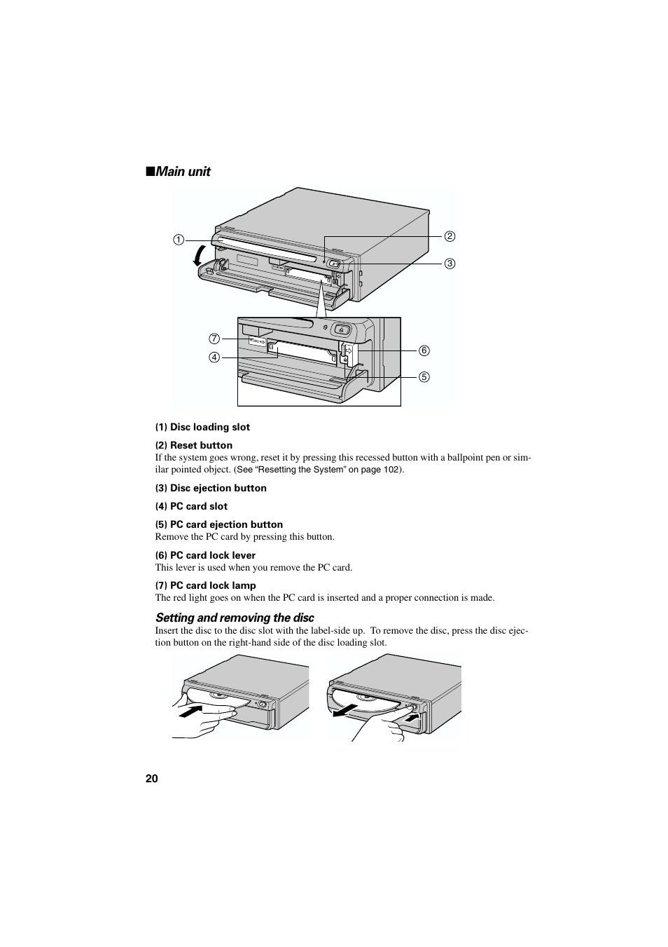 Main unit | Pioneer AVIC-70D User Manual | Page 22 / 124