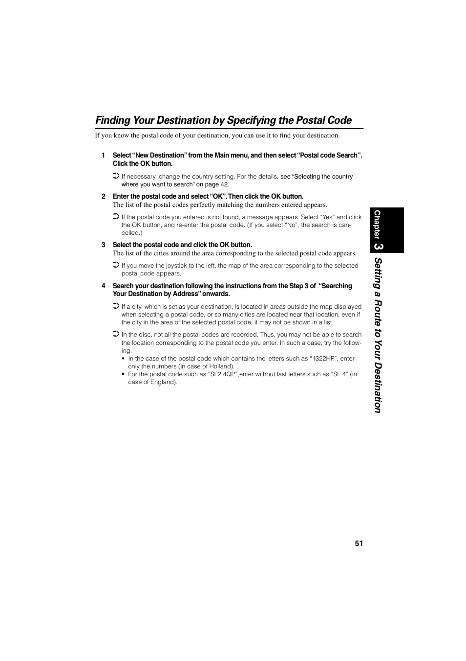 Setting a route to y our destination | Pioneer AVIC-70D User Manual | Page 53 / 124