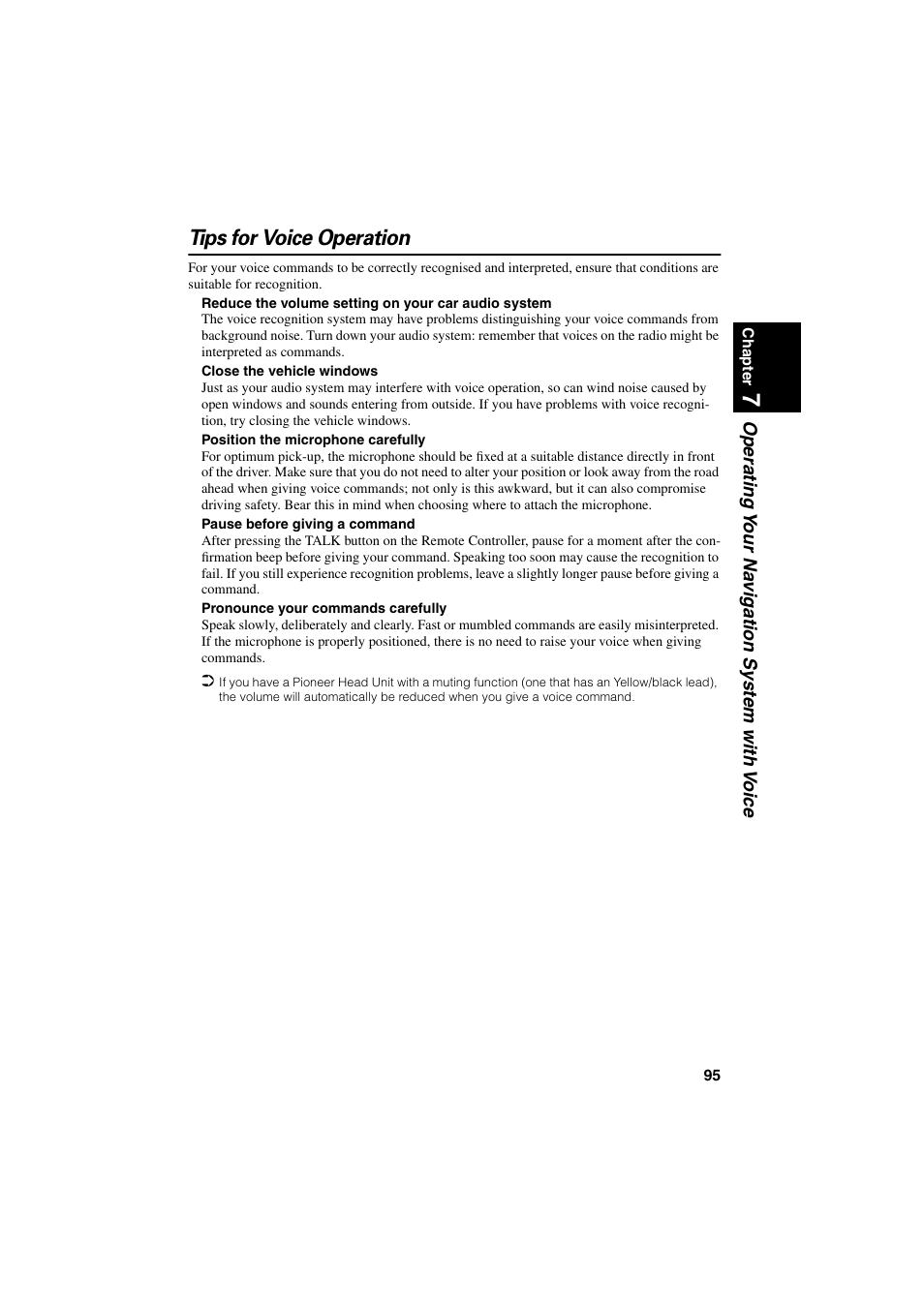 Tips for voice operation | Pioneer AVIC-70D User Manual | Page 97 / 124