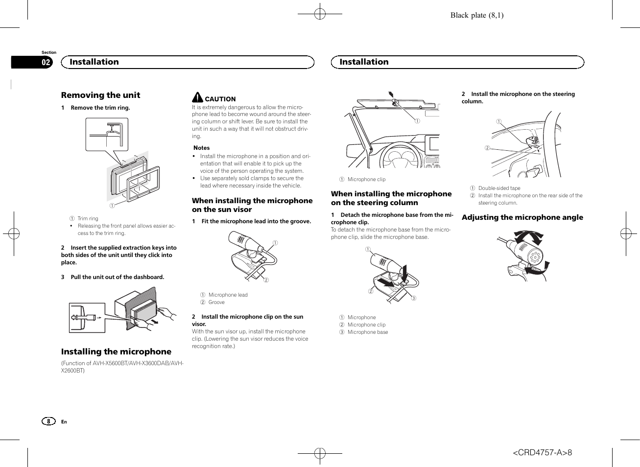 Pioneer AVH-X3600DAB User Manual | Page 8 / 52