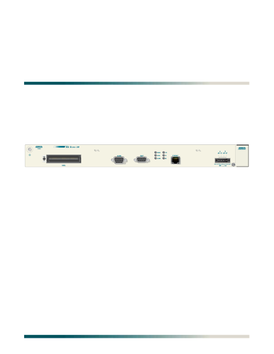 Section 1, introduction, General, Description | Section 1 introduction -1, General -1, Description -1, Figure 1-1. total access 1240 front panel -1 | ADTRAN Total Access 1240 User Manual | Page 13 / 146