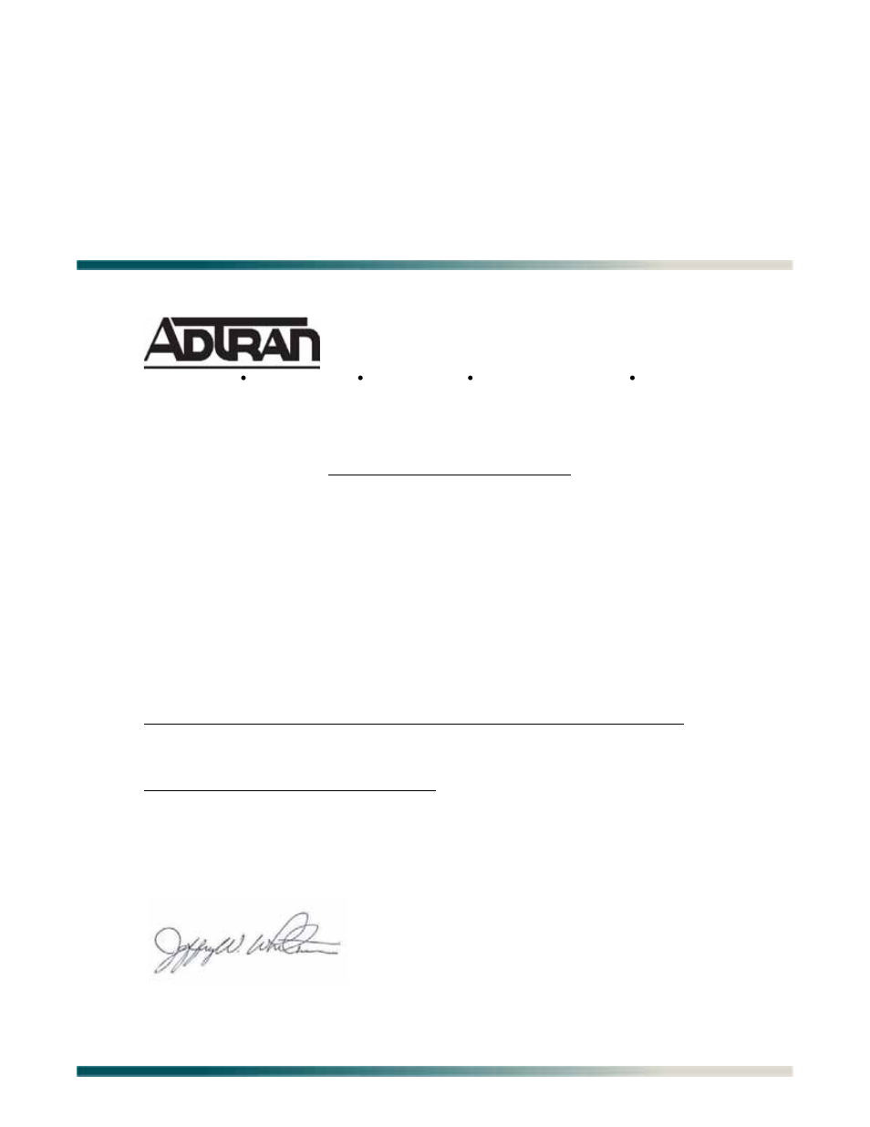 Appendix a, declaration of conformity, Appendix a declaration of conformity, Declaration of conformity | ADTRAN Total Access 1240 User Manual | Page 135 / 146