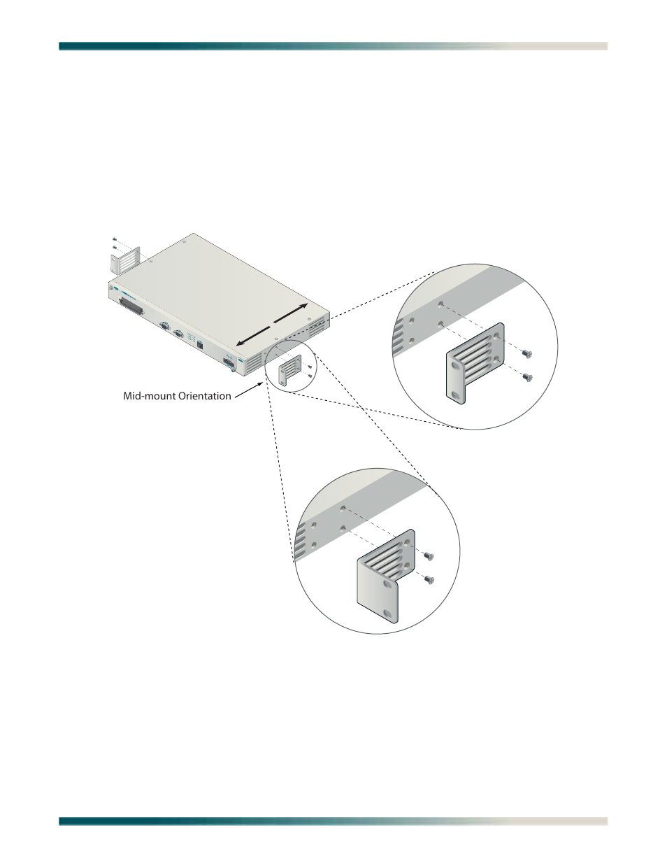 Mid-mount, Mid-mount -5, Figure 3-3. mid-mount orientation -5 | ADTRAN Total Access 1240 User Manual | Page 27 / 146