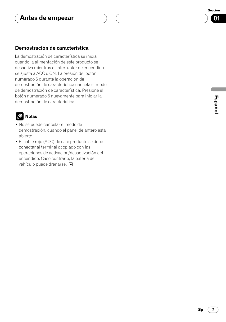 Demostración de característica 6, 01 antes de empezar | Pioneer DEH-P7400MP User Manual | Page 61 / 112