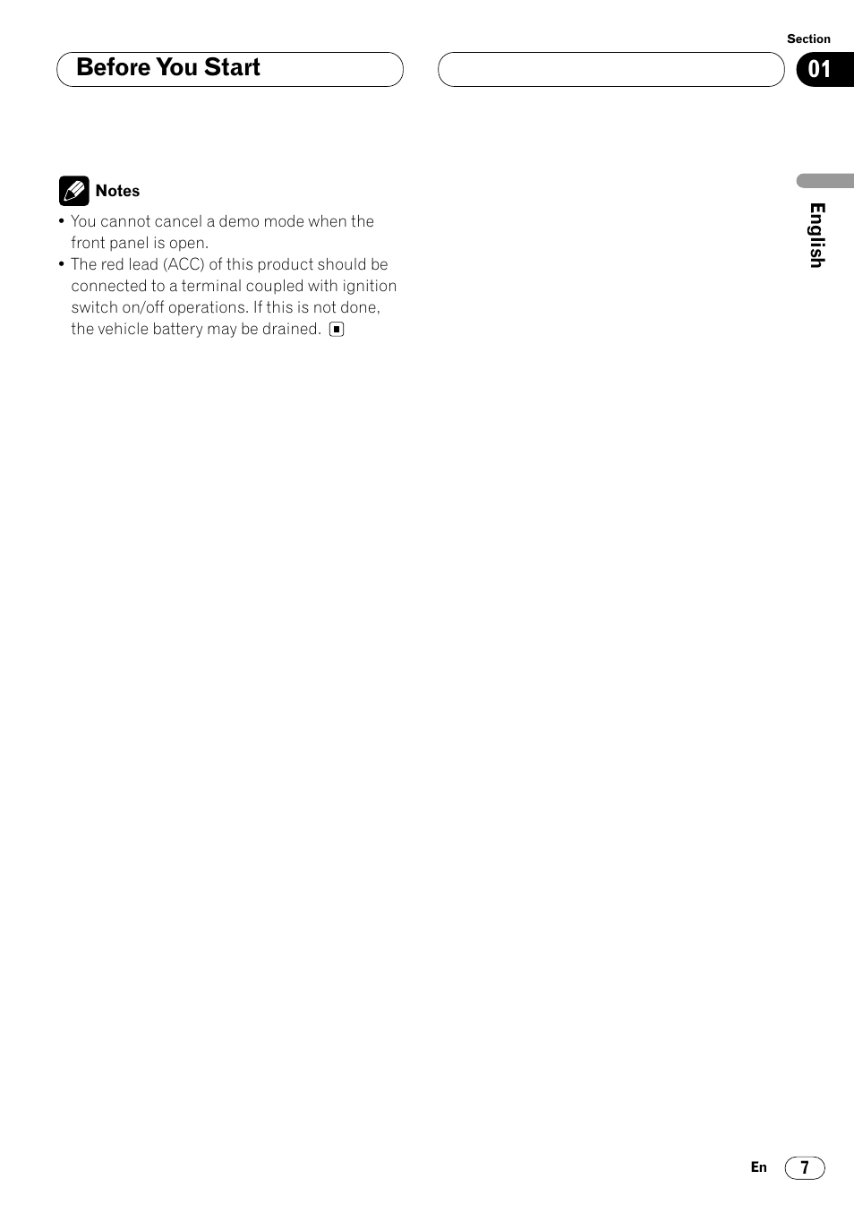 Before you start | Pioneer DEH-P7400MP User Manual | Page 7 / 112