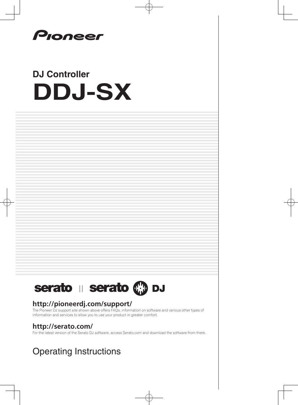 Pioneer DDJ-SX User Manual | 33 pages