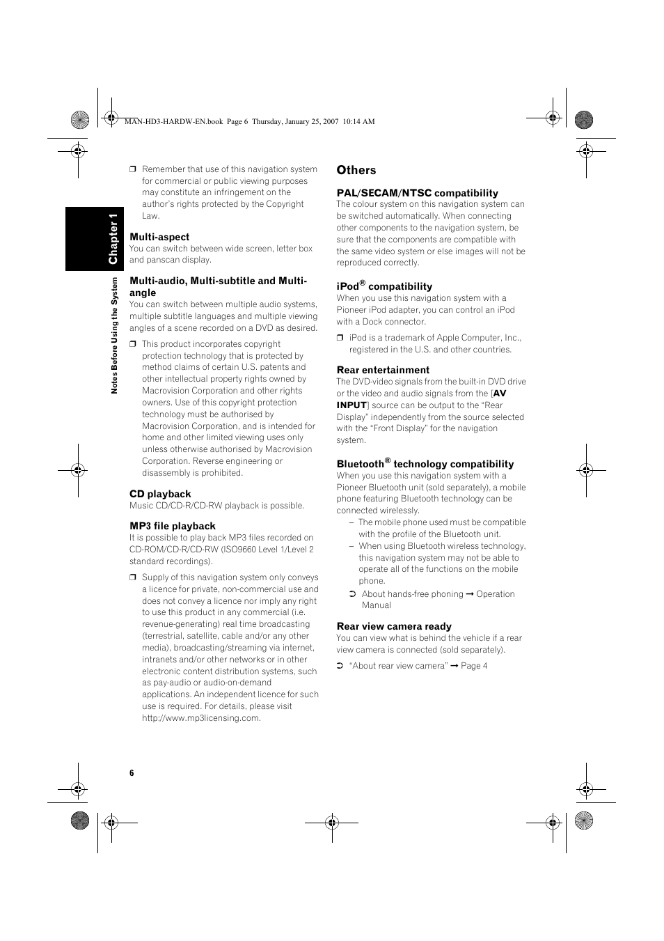 Others | Pioneer AVIC-HD3 User Manual | Page 8 / 24