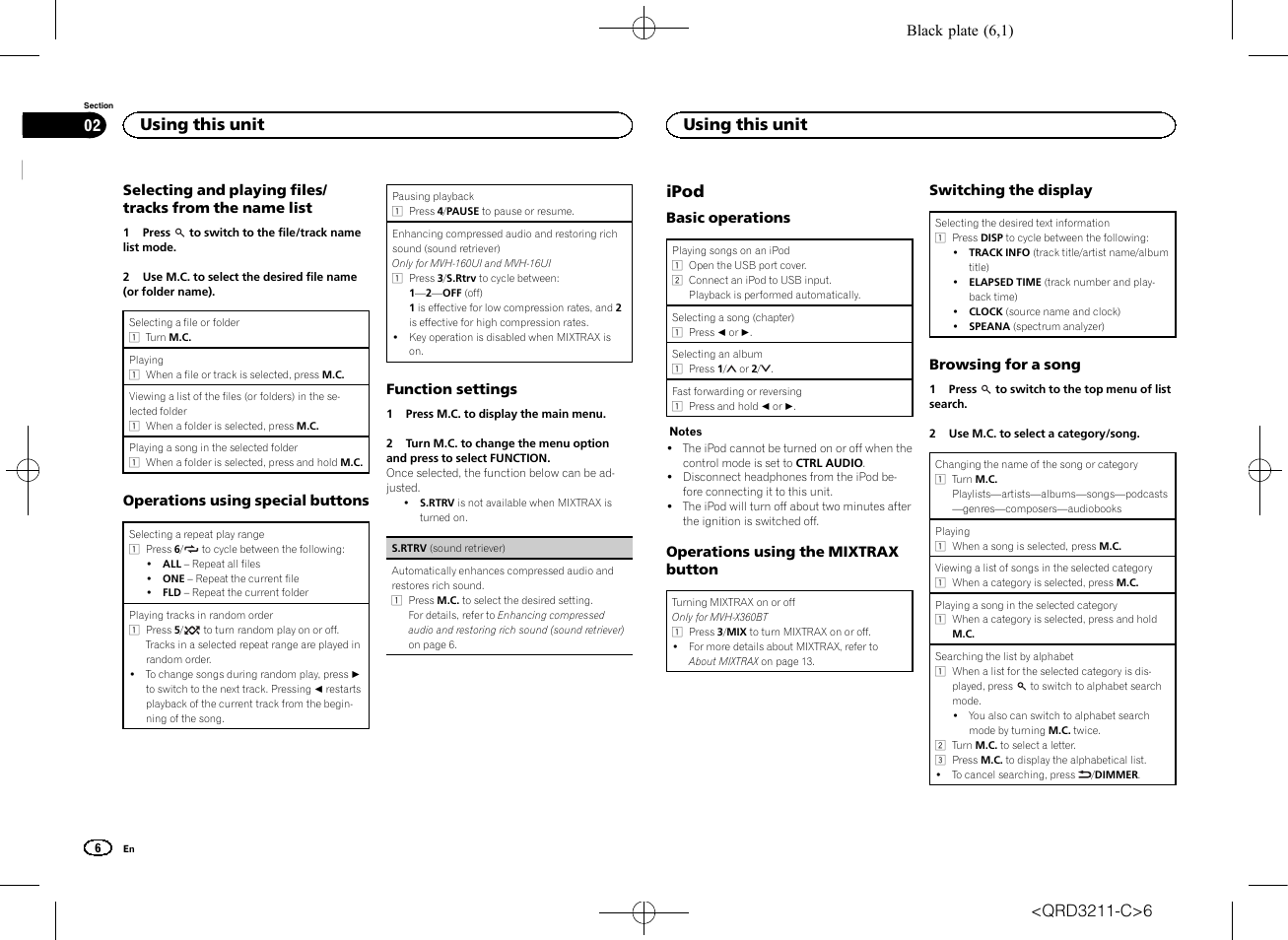 Ipod, Using this unit | Pioneer MVH-160UI User Manual | Page 6 / 156