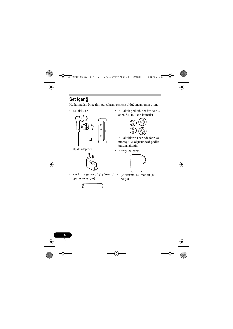 Set içeriği | Pioneer SE-NC31C-K User Manual | Page 112 / 196