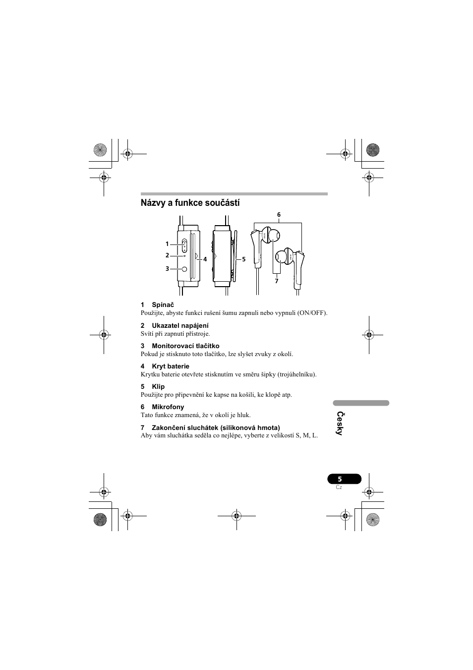 Názvy a funkce součástí | Pioneer SE-NC31C-K User Manual | Page 137 / 196