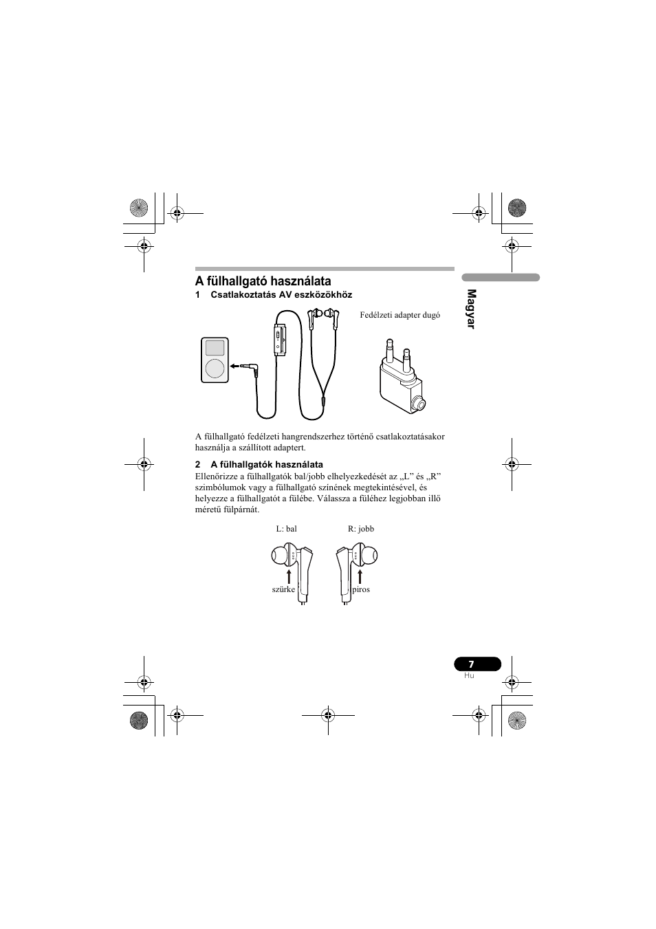 A fülhallgató használata | Pioneer SE-NC31C-K User Manual | Page 151 / 196