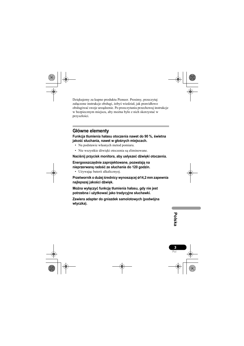 Główne elementy | Pioneer SE-NC31C-K User Manual | Page 183 / 196