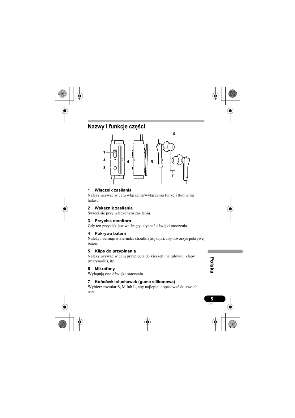 Nazwy i funkcje części | Pioneer SE-NC31C-K User Manual | Page 185 / 196
