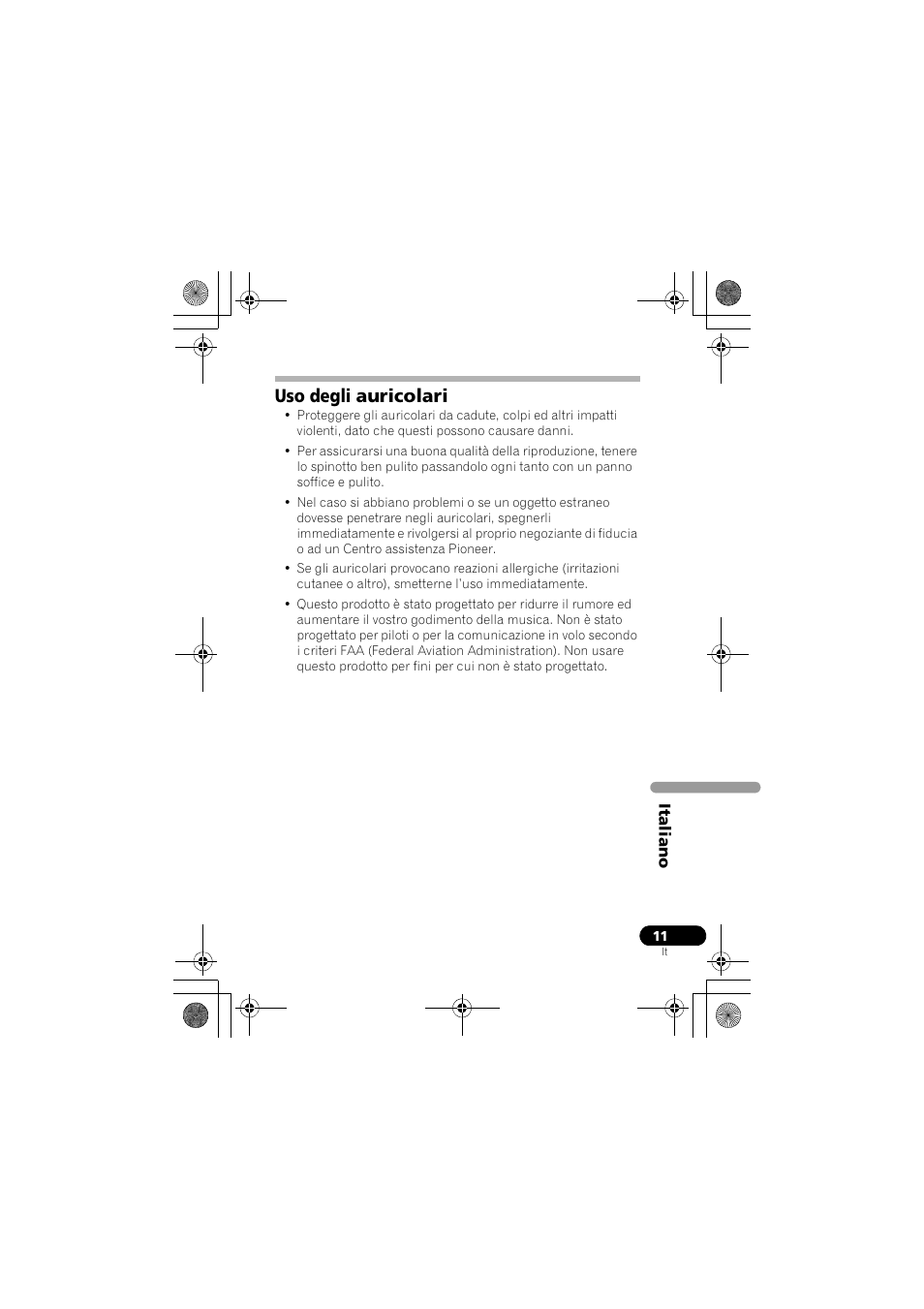 Uso degli auricolari | Pioneer SE-NC31C-K User Manual | Page 47 / 196