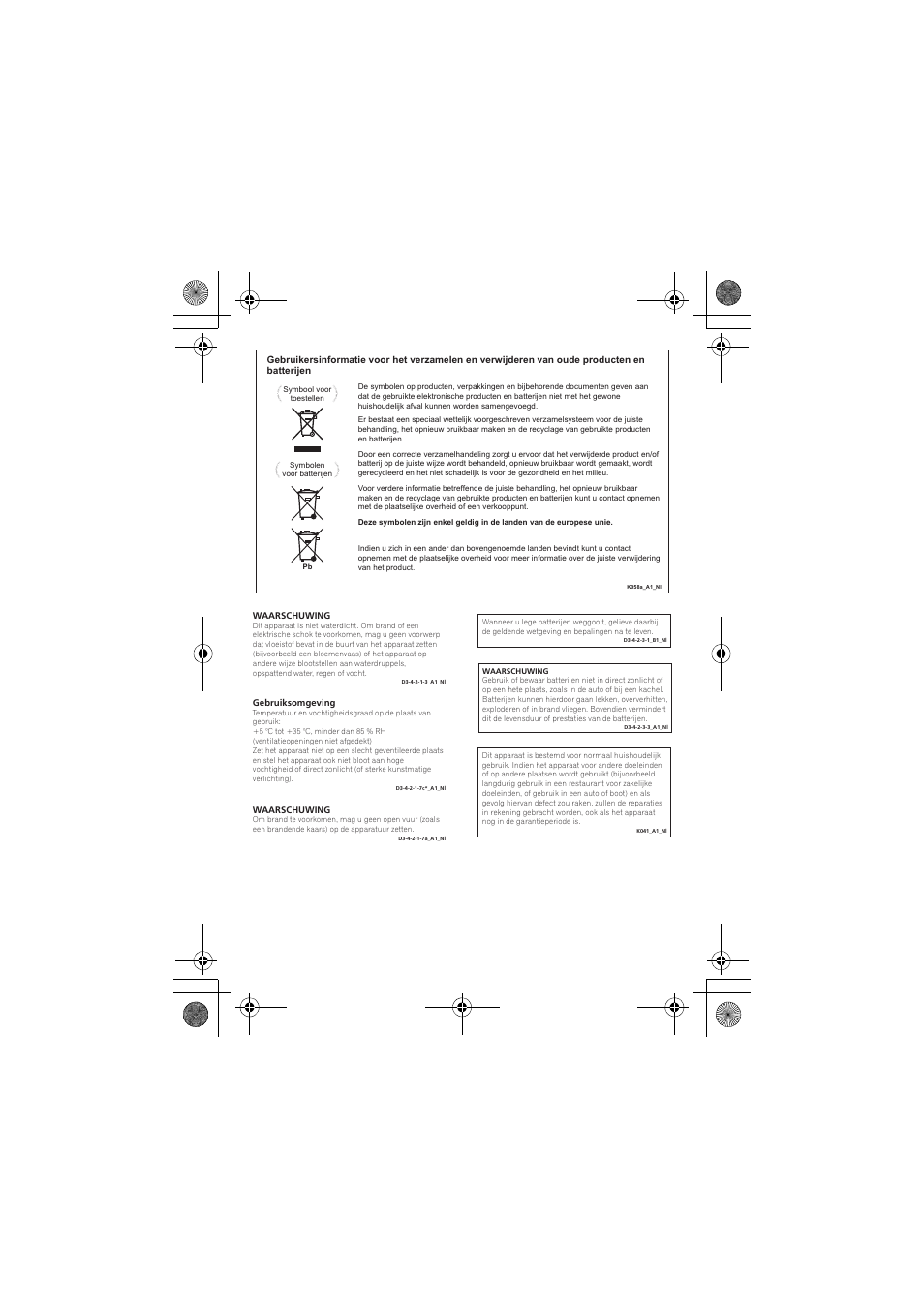 Se-nc31c_nl.fm 2 ページ ２０１０年７月２８日 水曜日 午後１時３分 | Pioneer SE-NC31C-K User Manual | Page 62 / 196