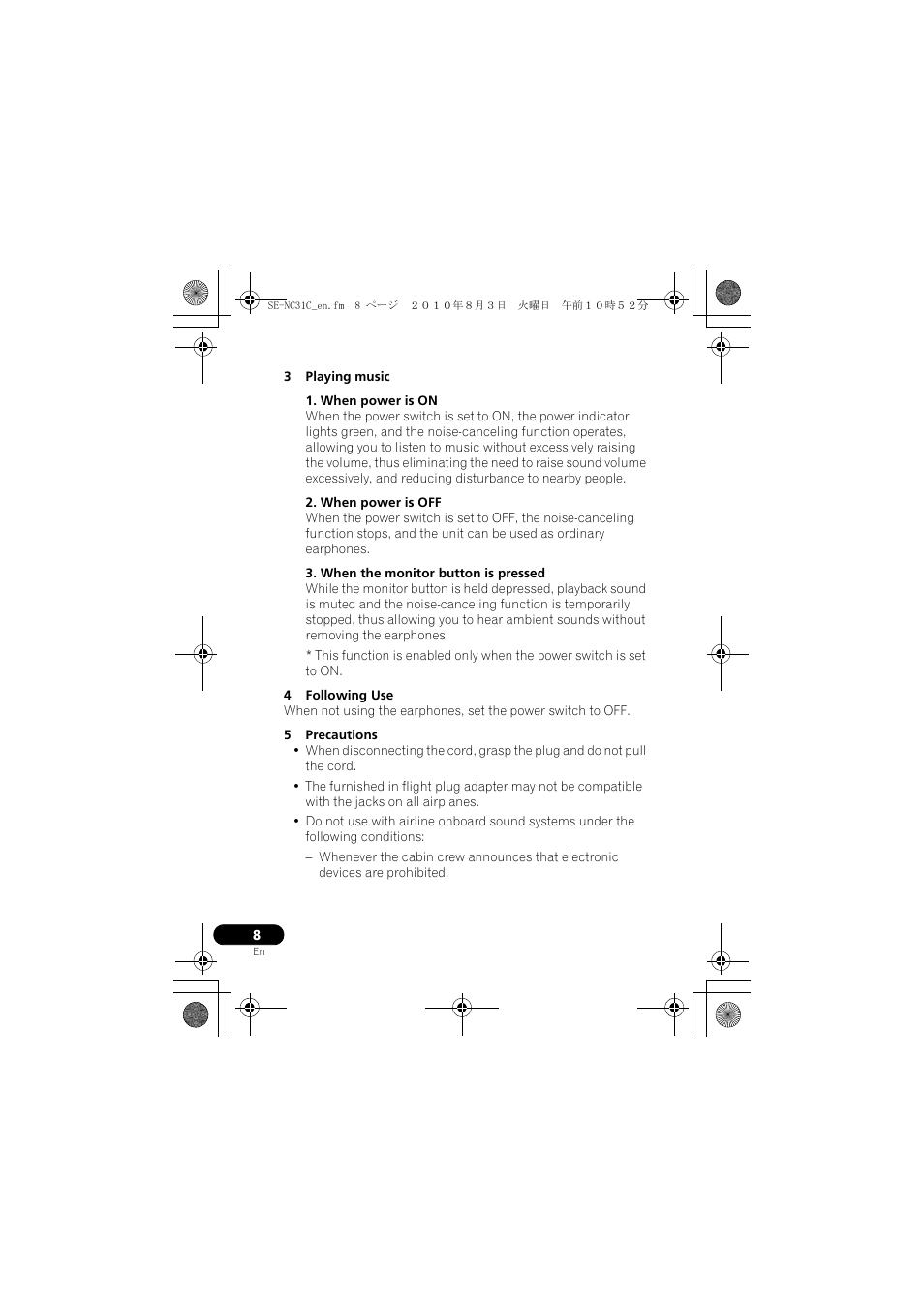 Pioneer SE-NC31C-K User Manual | Page 8 / 196