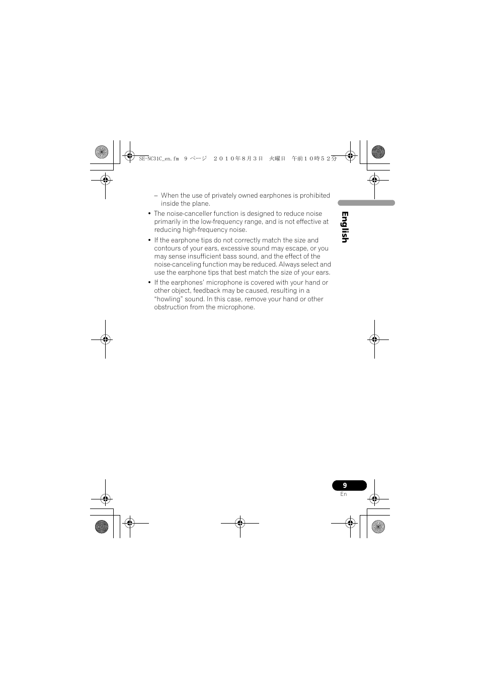 Pioneer SE-NC31C-K User Manual | Page 9 / 196