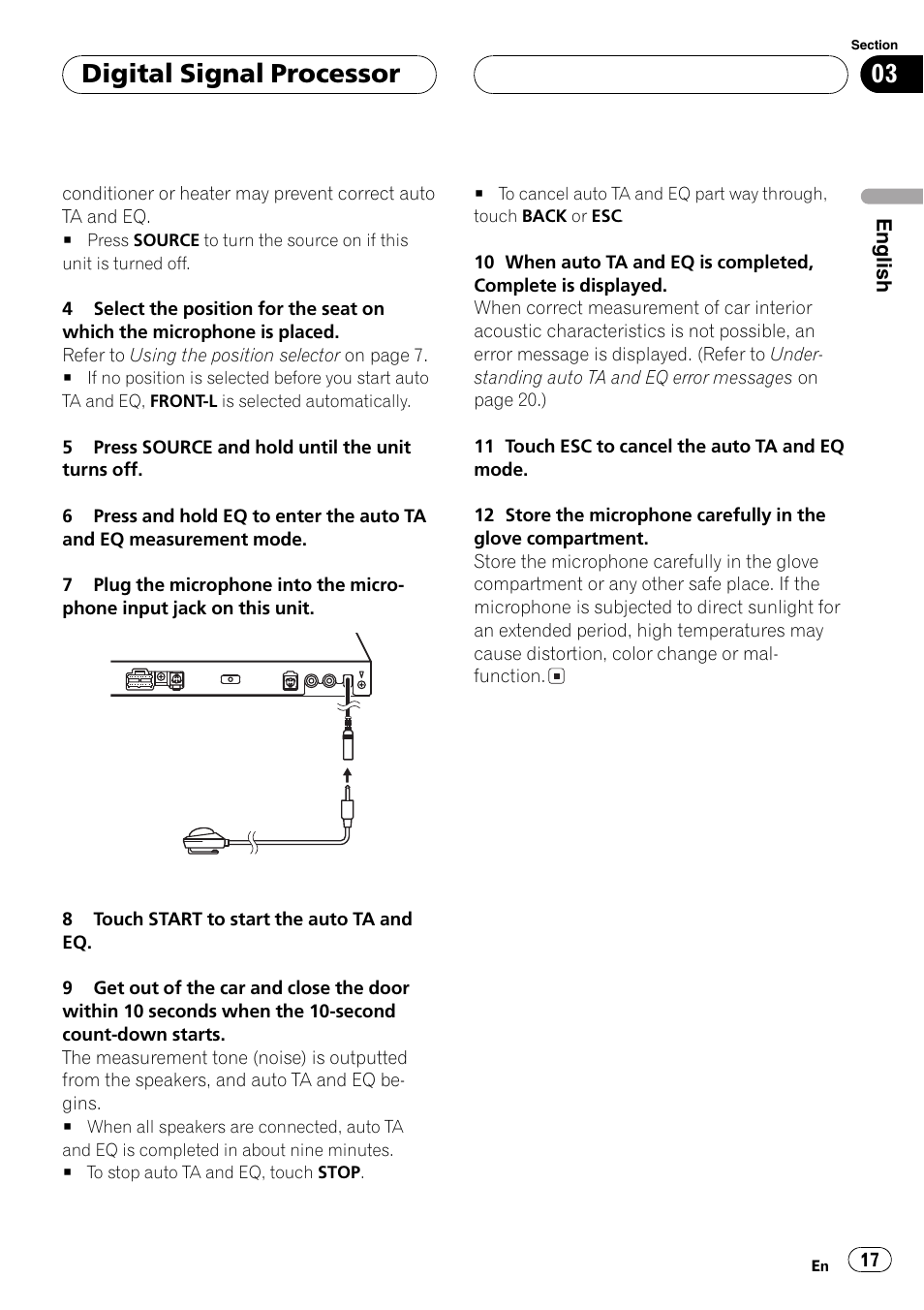 Digital signal processor | Pioneer DEQ-P6600 User Manual | Page 17 / 69