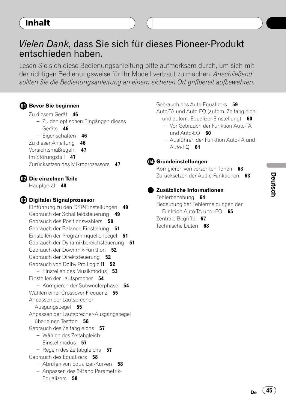 Pioneer DEQ-P6600 User Manual | Page 45 / 69