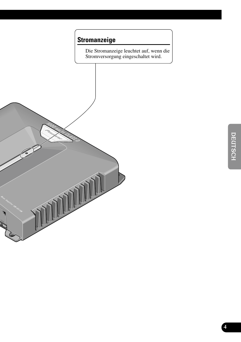Stromanzeige | Pioneer GM-D510M User Manual | Page 29 / 74