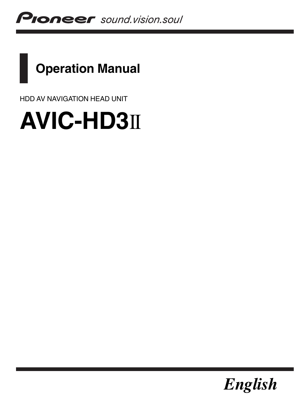 Pioneer AVIC-HD3-II User Manual | 189 pages