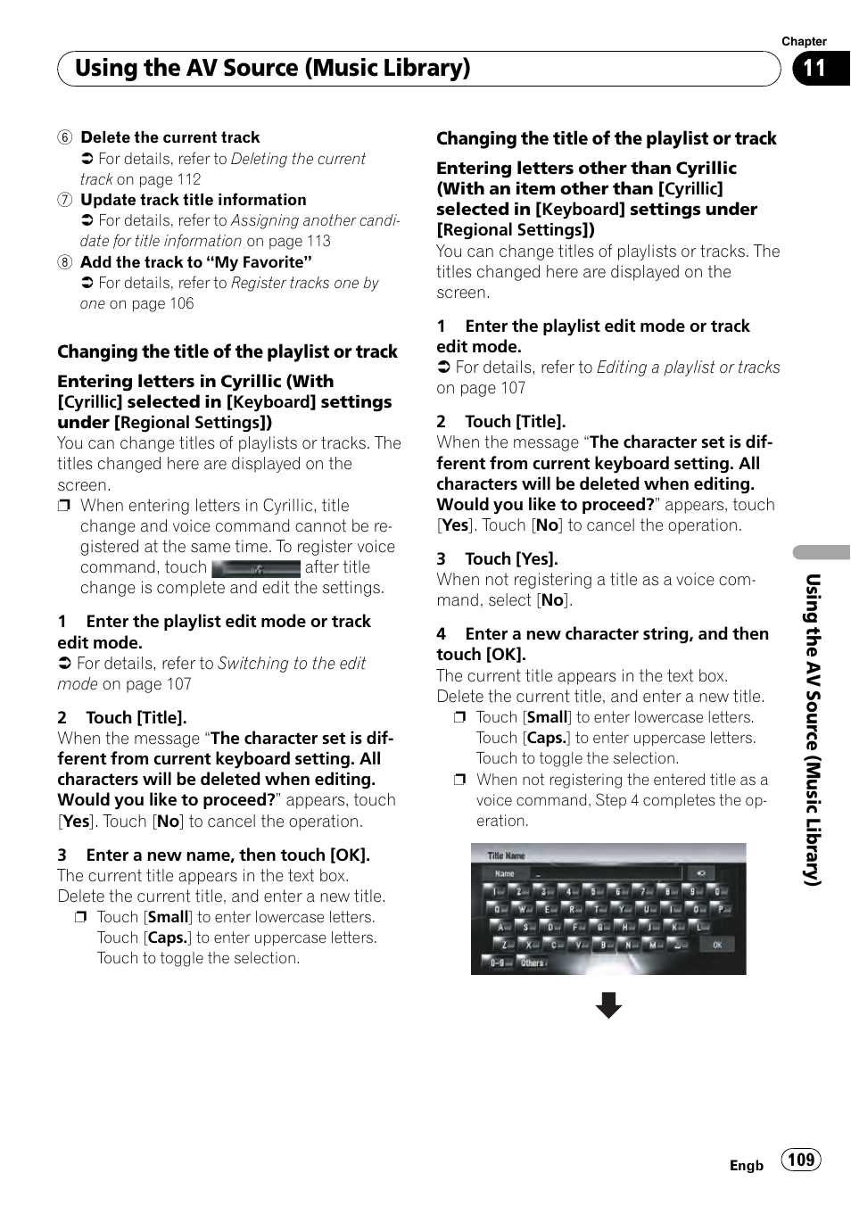 Using the av source (music library) | Pioneer AVIC-HD3-II User Manual | Page 109 / 189