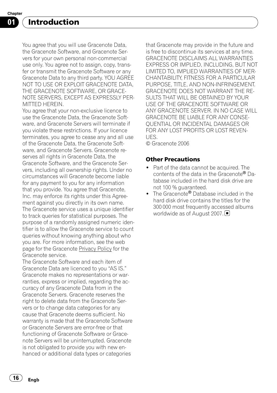 Introduction | Pioneer AVIC-HD3-II User Manual | Page 16 / 189