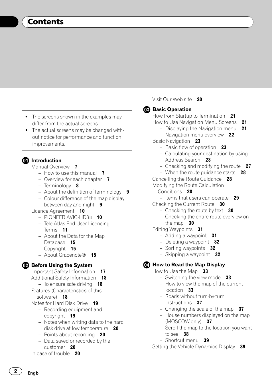 Pioneer AVIC-HD3-II User Manual | Page 2 / 189