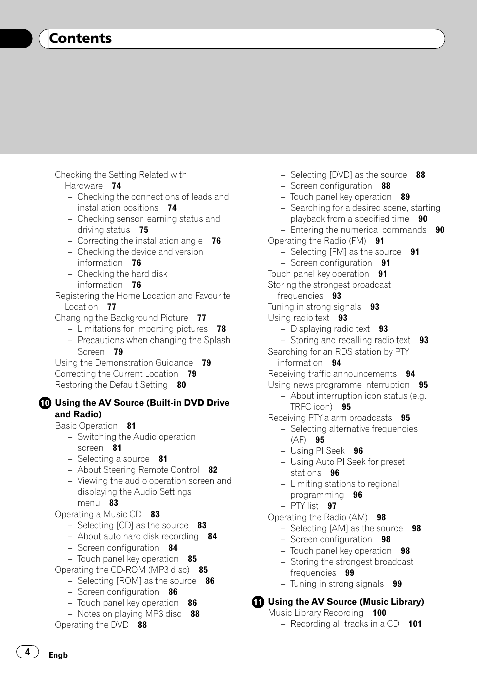 Pioneer AVIC-HD3-II User Manual | Page 4 / 189