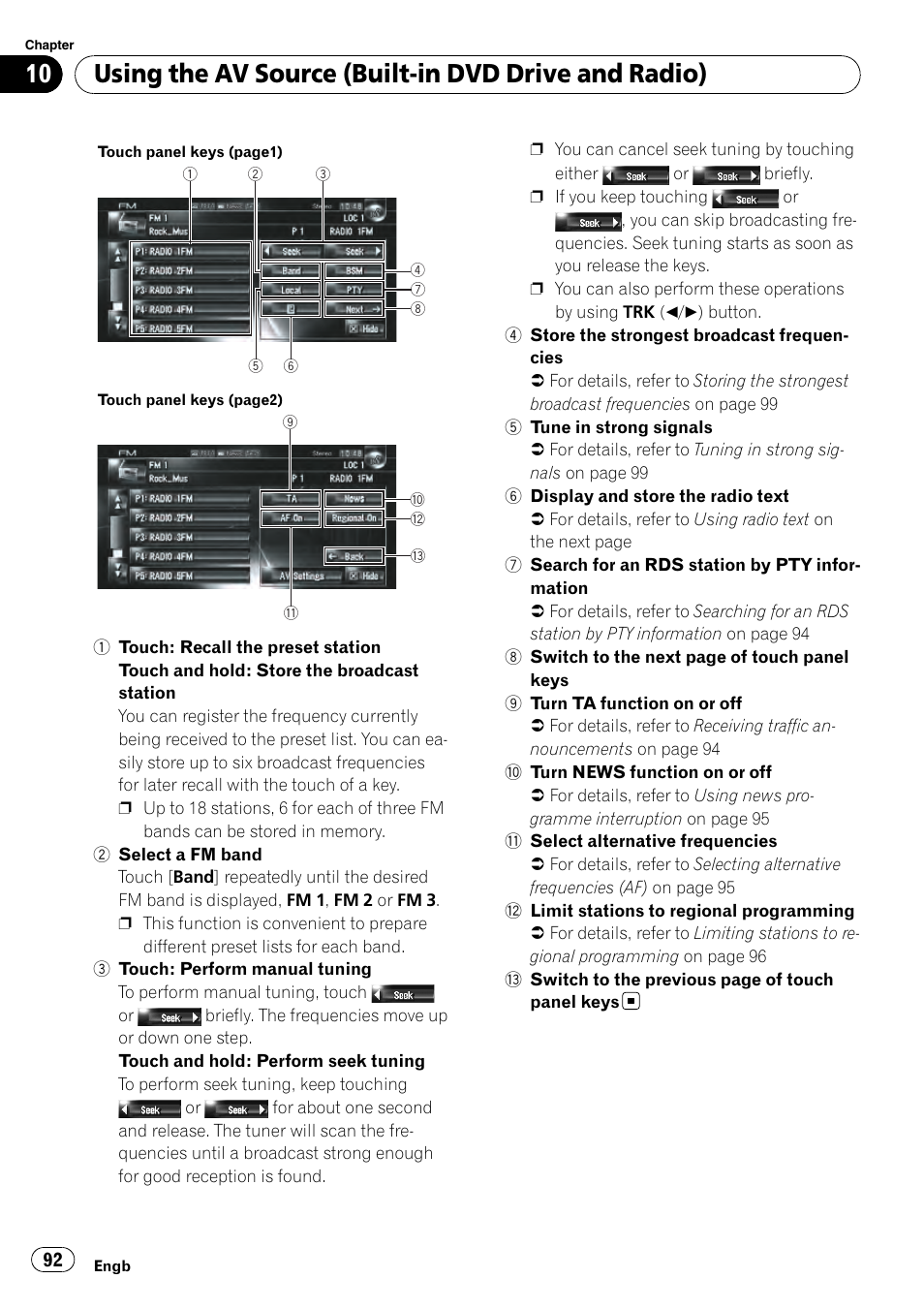 Using the av source (built-in dvd drive and radio) | Pioneer AVIC-HD3-II User Manual | Page 92 / 189