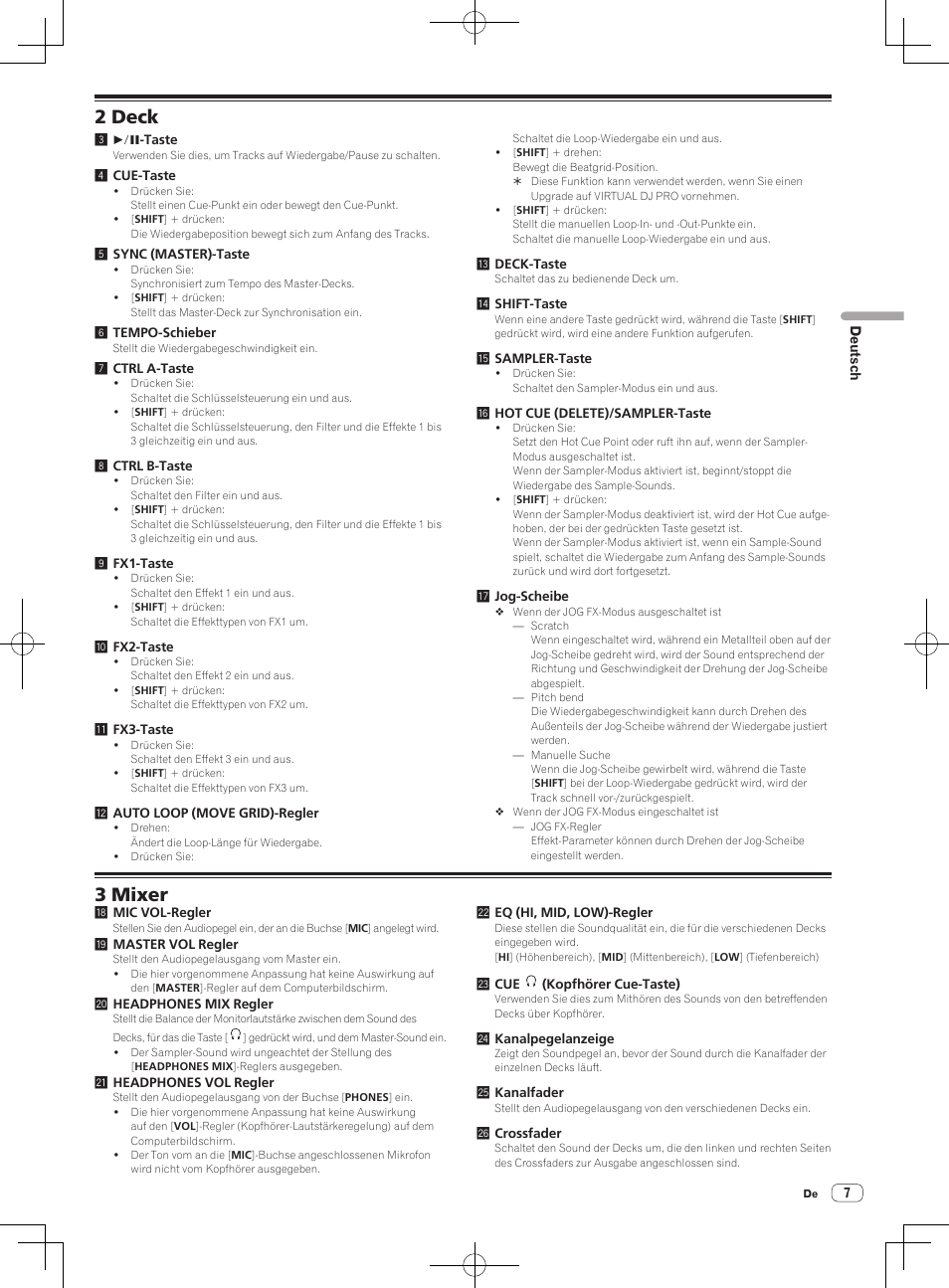 2 deck, 3 mixer | Pioneer DDJ-WeGO-G User Manual | Page 19 / 64