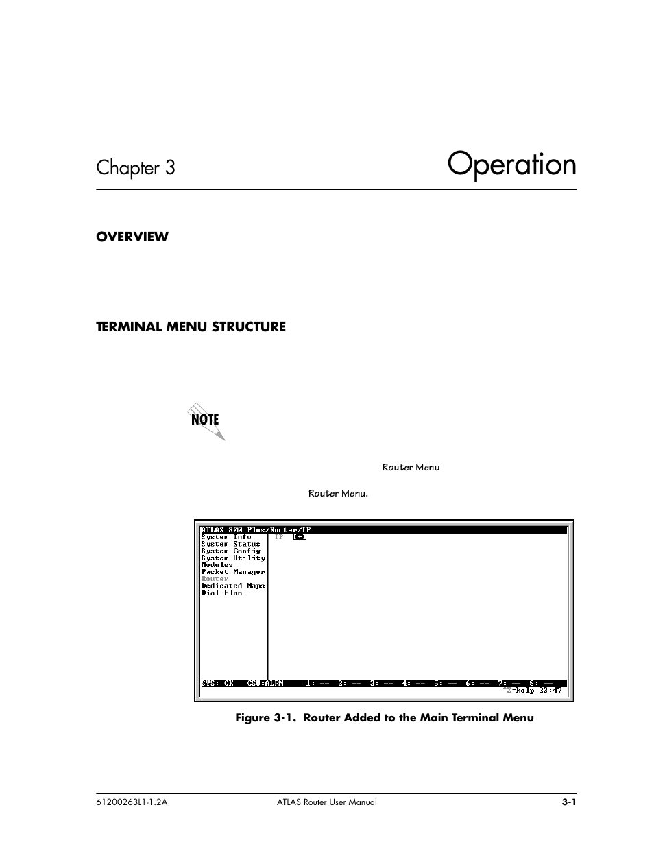 Operation, Chapter 3 | ADTRAN 1200263L1-1.2A User Manual | Page 11 / 33