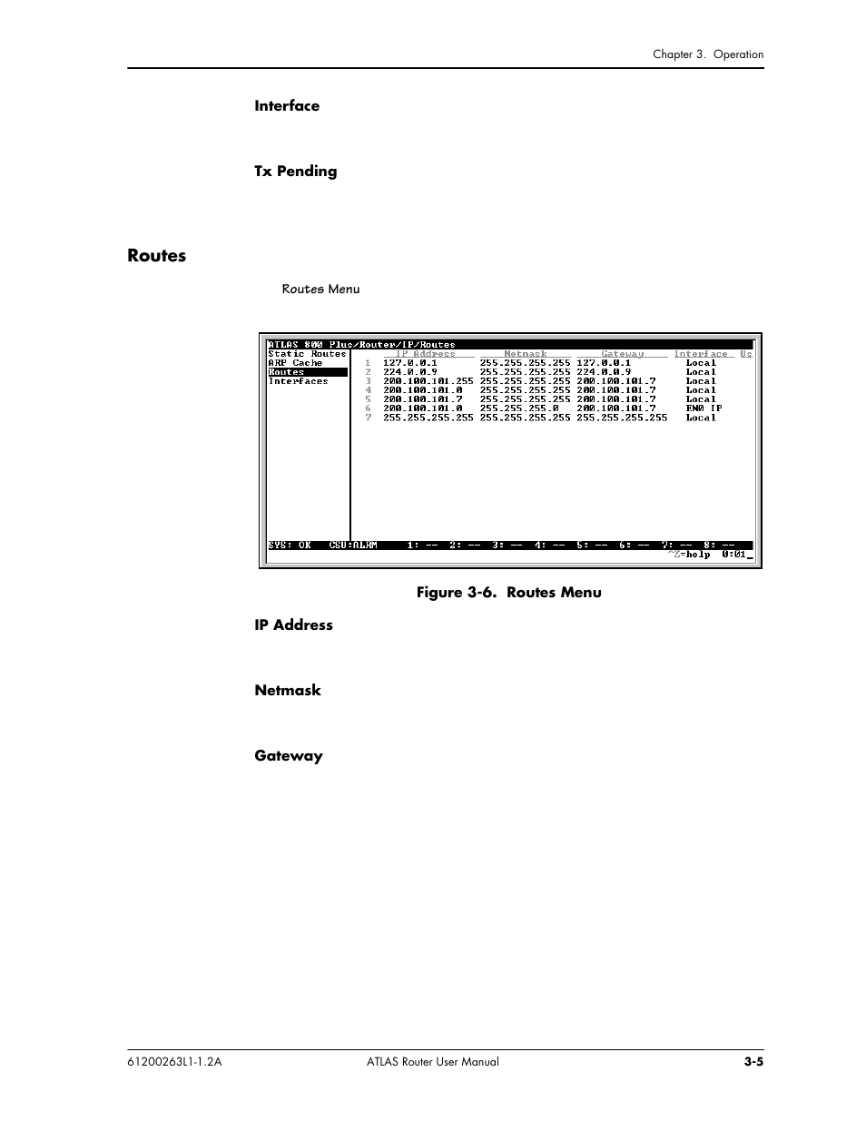 Routes | ADTRAN 1200263L1-1.2A User Manual | Page 15 / 33