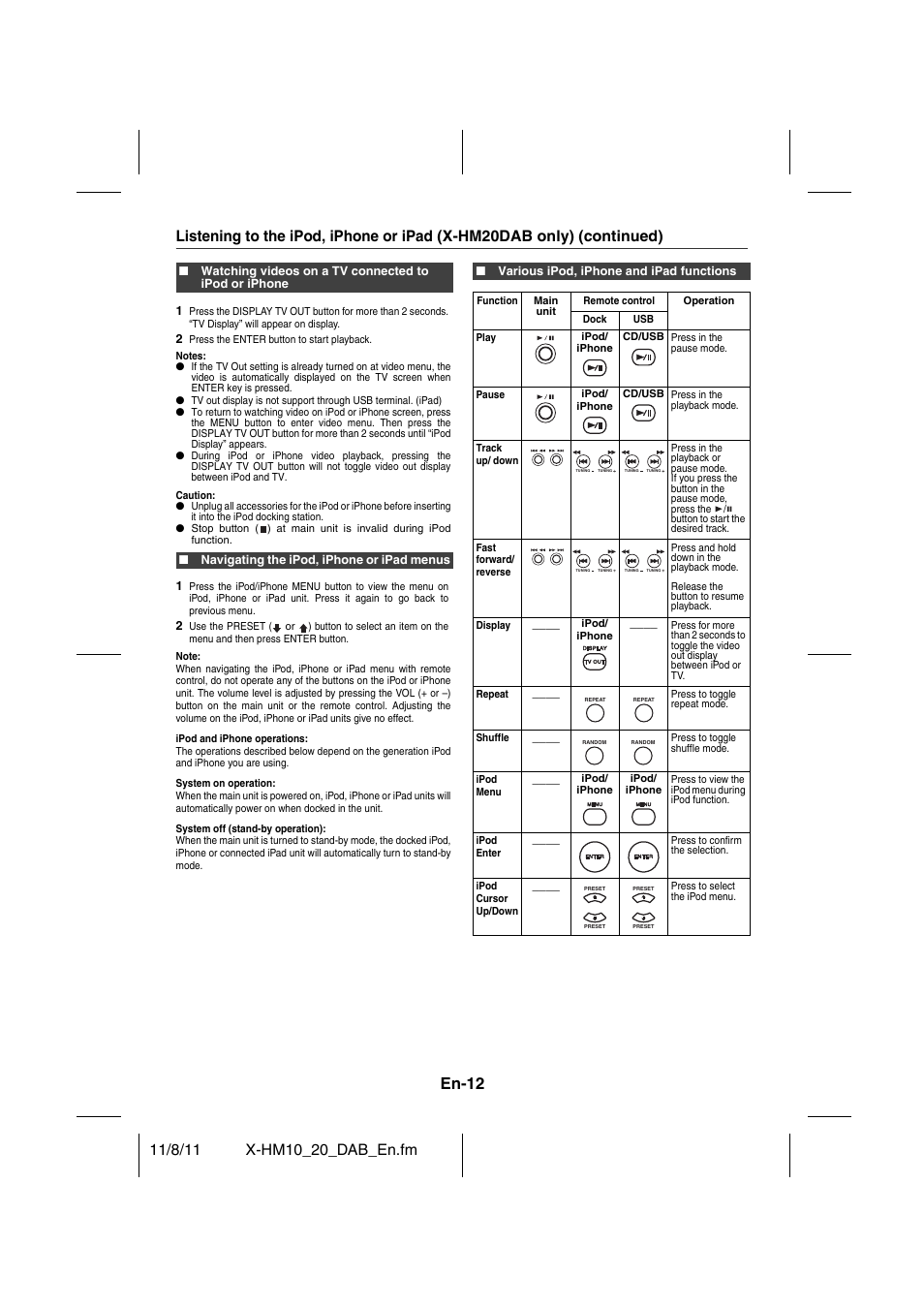 En-12 | Pioneer X-HM20DAB-K User Manual | Page 12 / 28