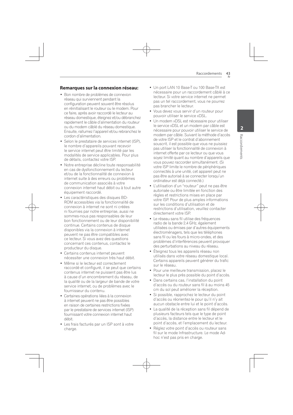 2remarques sur la connexion réseau | Pioneer MCS-FS131 User Manual | Page 137 / 576